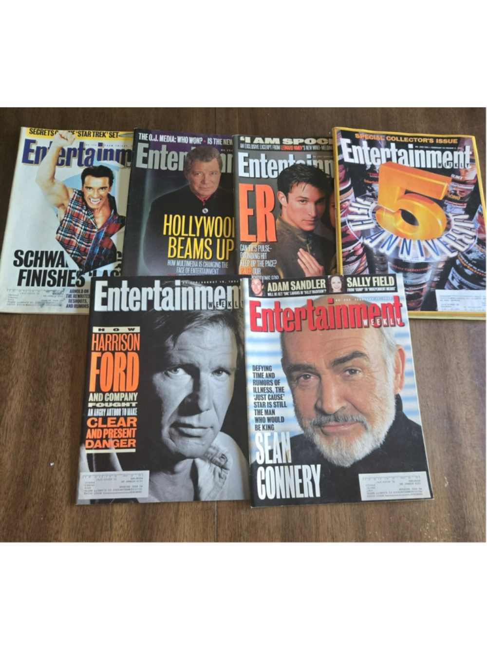 Vintage Entertainment Weekly Magazine Lot of 6 1993-1995 Star Trek Shatner Nimoy